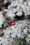 Toadstool Mushroom glass blown hanging on Christmas tree