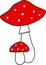 Toadstool mushroom icon.