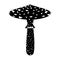 Toadstool mushroom in outline style. Edible Organic mushrooms. Truffle brown cap. Forest wild mushrooms types