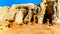 Toadstools Hoodoos against the background of the colorful sandstone mountains in Grand Staircase-Escalante Monument