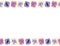 Toast bread sandwiches comic style seamless border pattern. Sandwiches with icing spread and blueberries doodles wallpaper.