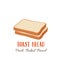 Toast bread slice icon