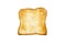 Toast bread slice isolated on white background, top view