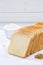 Toast bread slice slices sliced portrait format copyspace on woo
