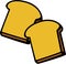 toast bread slices vector illustration