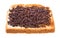 Toast with chocolate sprinkles isolated