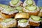 Toast with cod\'s liver and cucumbers