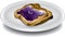 Toast with grape jelly