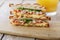 Toast sandwich grill with chicken