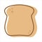 Toast slice vector illustration on a white background
