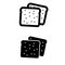 Toasted bread icon vector set. pastry illustration sign collection. bakery symbol.