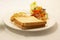 Toasted Bread slice, omelet and vegetable salad