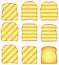 toasted bread slices, vector