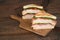 Toasted chicken club sandwich