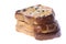 Toasted Raisin Bread Slices Isolated