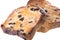 Toasted Raisin Bread Slices Isolated