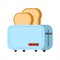 Toaster and bread isolated. electrical device for making toast. Flat vector illustration