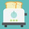 Toaster flat icon, kitchen and appliance