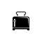 Toaster, Kitchen Electric Device for Toasts. Flat Vector Icon illustration. Simple black symbol on white background. Toaster