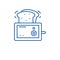 Toaster line icon concept. Toaster flat  vector symbol, sign, outline illustration.