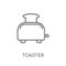 Toaster linear icon. Modern outline Toaster logo concept on whit