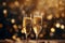 Toasting with elegant champagne flutes during a