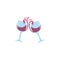 toasting wine bottle  icon vector illustration design