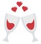 Toasting, wine glass Vector Icon editable