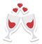 Toasting, wine glass Vector Icon editable