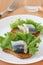 Toasts with herring and lettuce