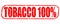 Tobacco 100 percent stamp on white background