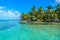 Tobacco Caye - Small tropical island at Barrier Reef with paradise beach, Caribbean Sea, Belize, Central America