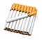 Tobacco cigarettes isolated on a white