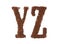Tobacco letters YZ