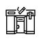 tobacconist store line icon vector illustration
