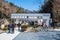 Tochigi, Japan - March 21, 2019: View of Oya History Museum, a museum and event space built inside a massive former stone quarry