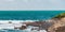 Toco Trinidad and Tobago West Indies rough sea beach cliff edge panorama