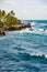 Toco Trinidad and Tobago West Indies rough sea beach cliff edge view