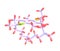 Tocopherol (vitamin E) molecular structure on white background