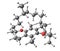 Tocopherol (vitamin E) molecular structure on white background