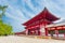 Todai-Ji Temple Red Gate Angled Blue Sky H