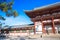 Todaiji Temple in Nara , Daibutsuden Big Buddha Hall. UNESCO World Heritage Site. Historically significant temple in Japan.