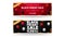 Only today, Black Friday Sale, red and black horizontal discount banners with balloons in air. Discount banners isolated on white