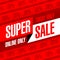 Today and online only Super Sale banner