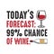 today s forecast 99 chance of wine good for print