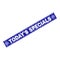 TODAY`S SPECIALS Grunge Rectangle Stamp Seal with Snowflakes