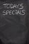 Today\'s specials text on blackboard