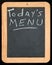 Todays Menu sign