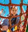 Toddler boy playing at the playground