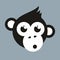 Toddler chimpanzee monkey vector cartoon illustration